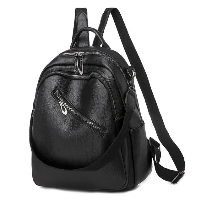 Vintage Backpack Female Pu Leather Bag Women's Backpack Fashion School