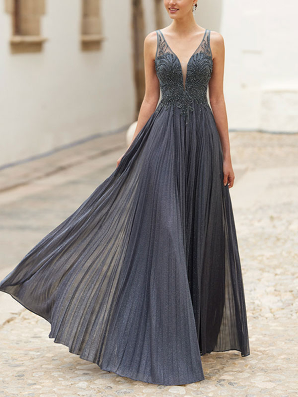 Chiffon Temperament Dinner Sexy Eco-Friendly Material Ladies Dress