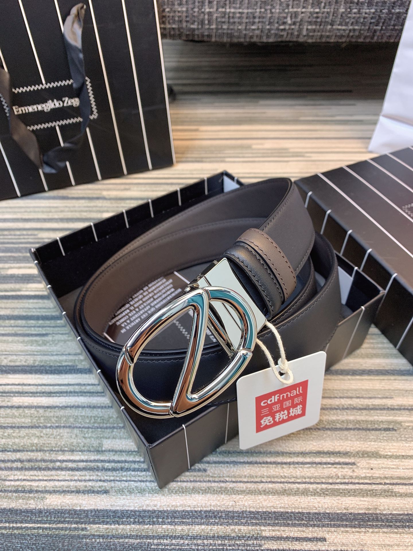 ZEGNA Belt 002 22PJ081 3.5cm