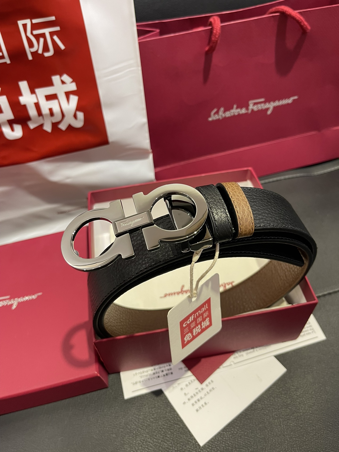 FERRAGAMO Belt 002 22PJ081 3.5cm