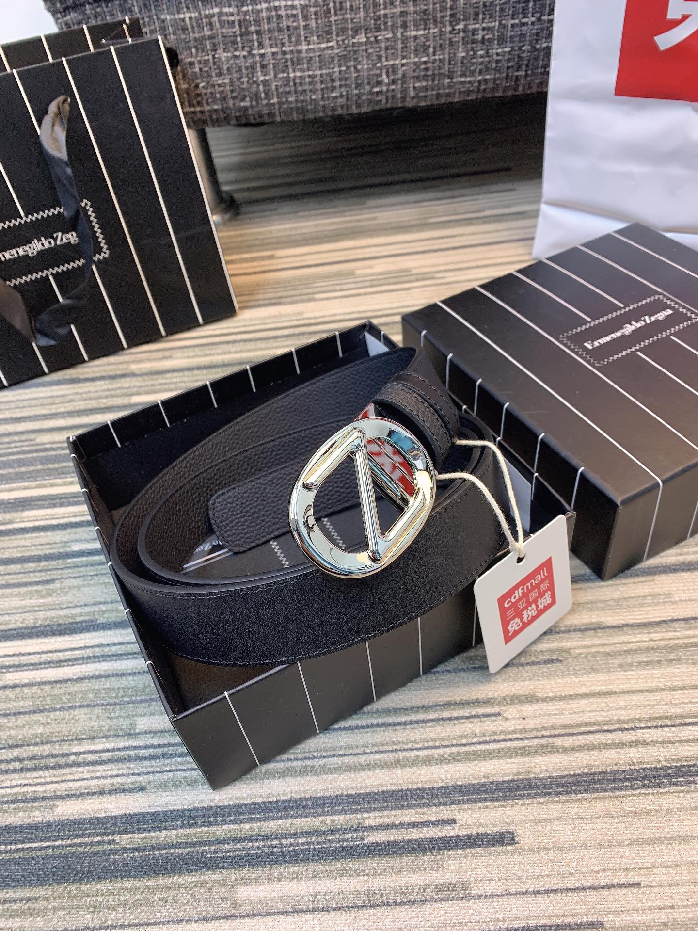 ZEGNA Belt 002 22PJ081 3.5cm