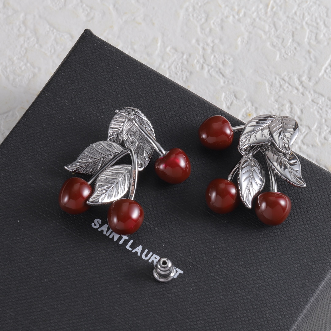 Saint Laurent Jewelry Earring  Cherry Design