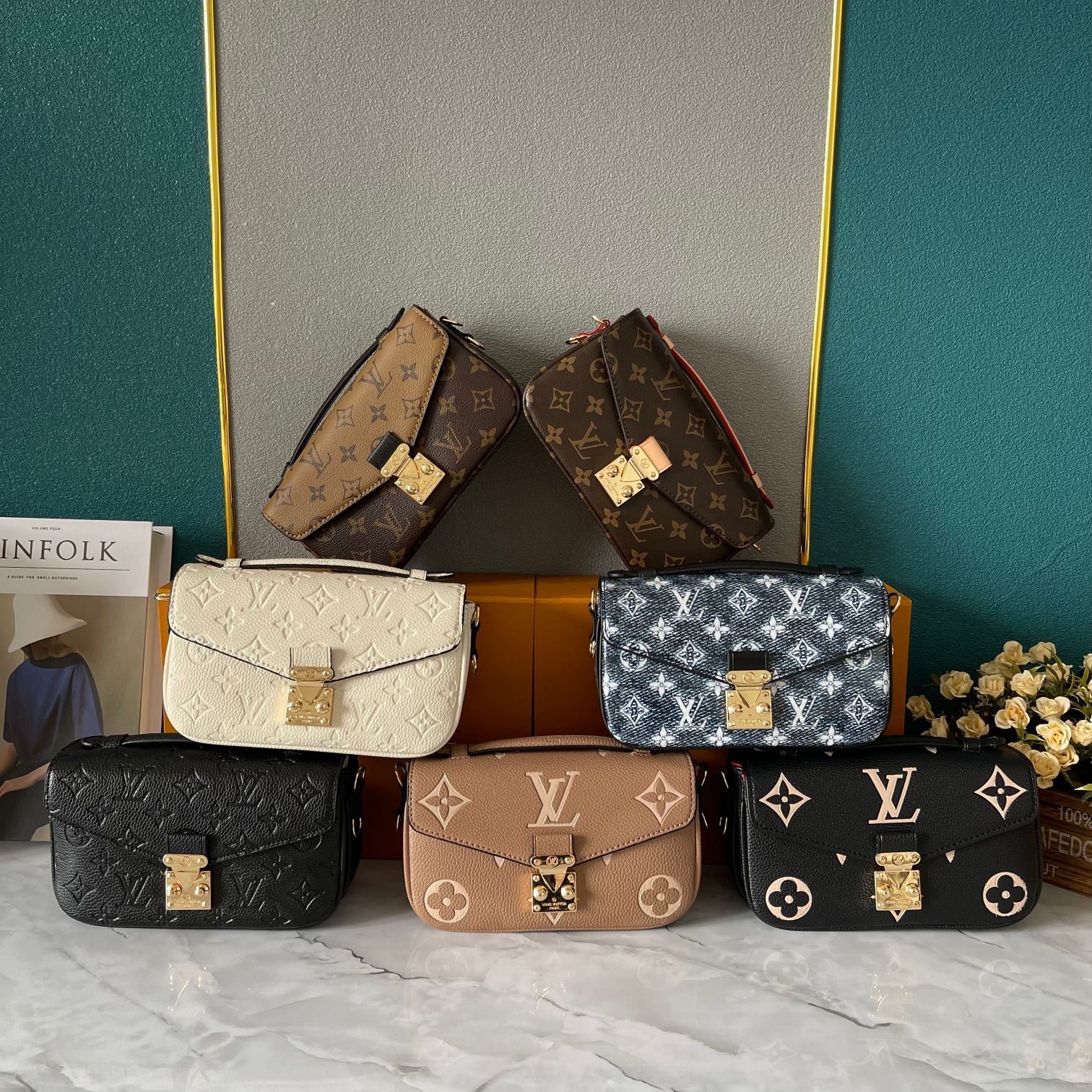 LV POCHETTE MÉTIS EAST WEST BAG M46279 LM031 21.5cm