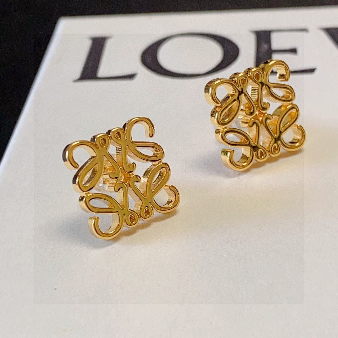 Loewe Jewelry Earring Anagram Square Stud Earrings