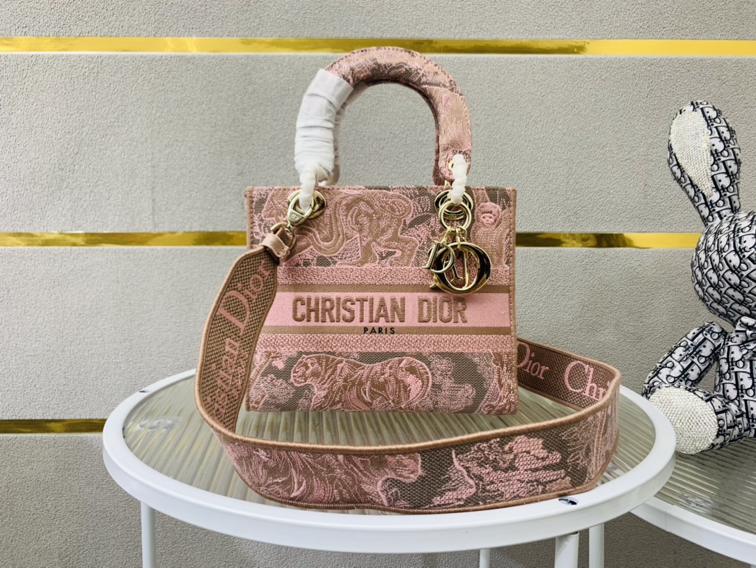 10A + top quality Dior Medium Lady D-Lite Bag 9920 DD003 24cm