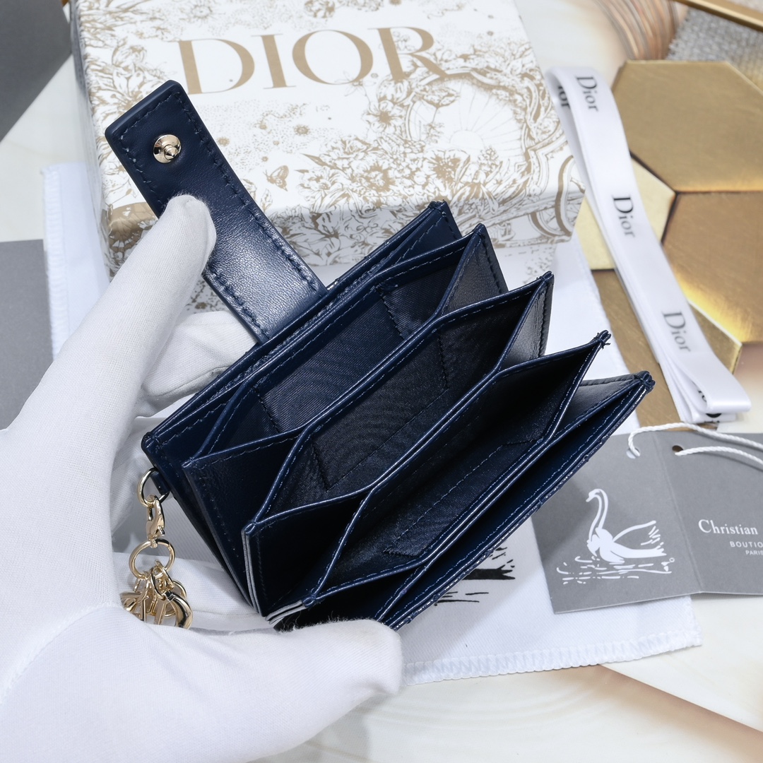 Lady Dior 5-Gusset Card Holder 10A+ top quality S0178 LM091 10.4cm