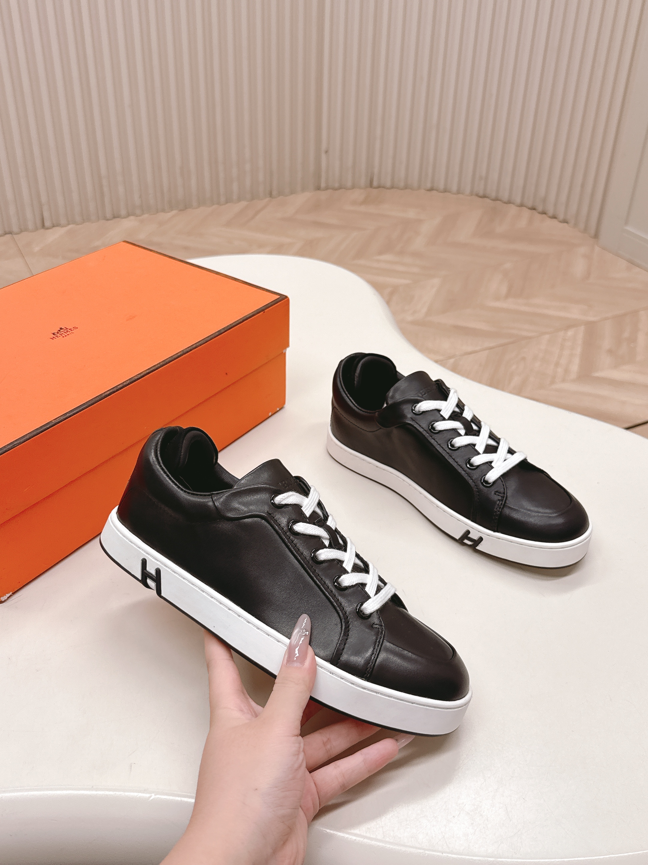 Hermes Shoes Casual Shoes Ip Tpu  Leather