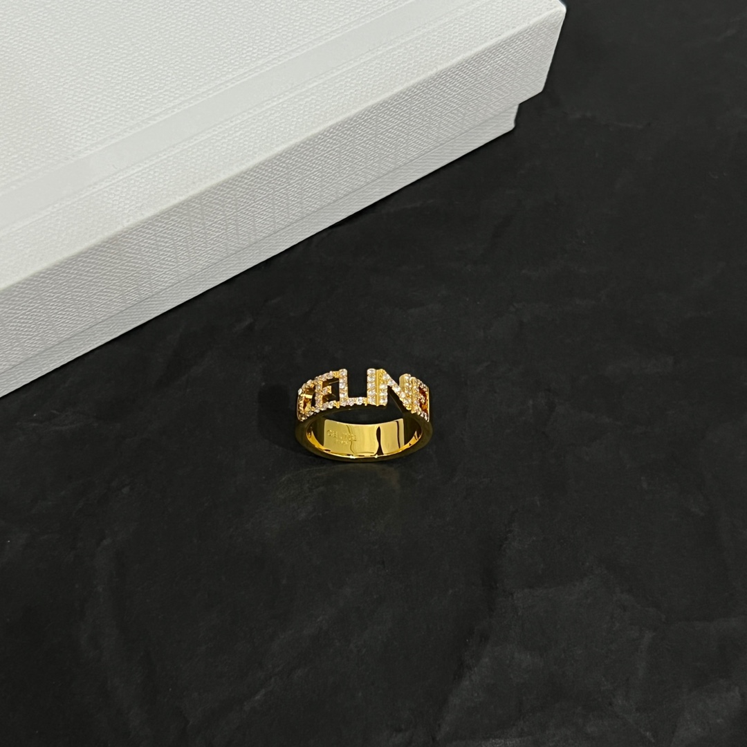Celine Jewelry Rings letter hollow design