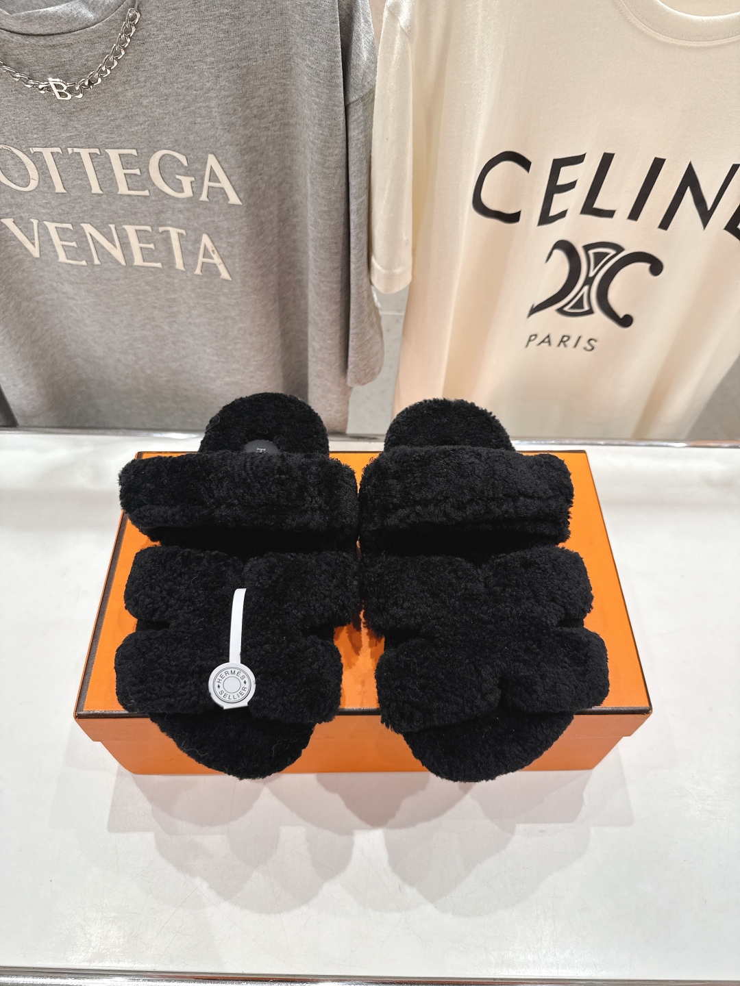 Hermes Shoes Slippers Wool Leather Shoe