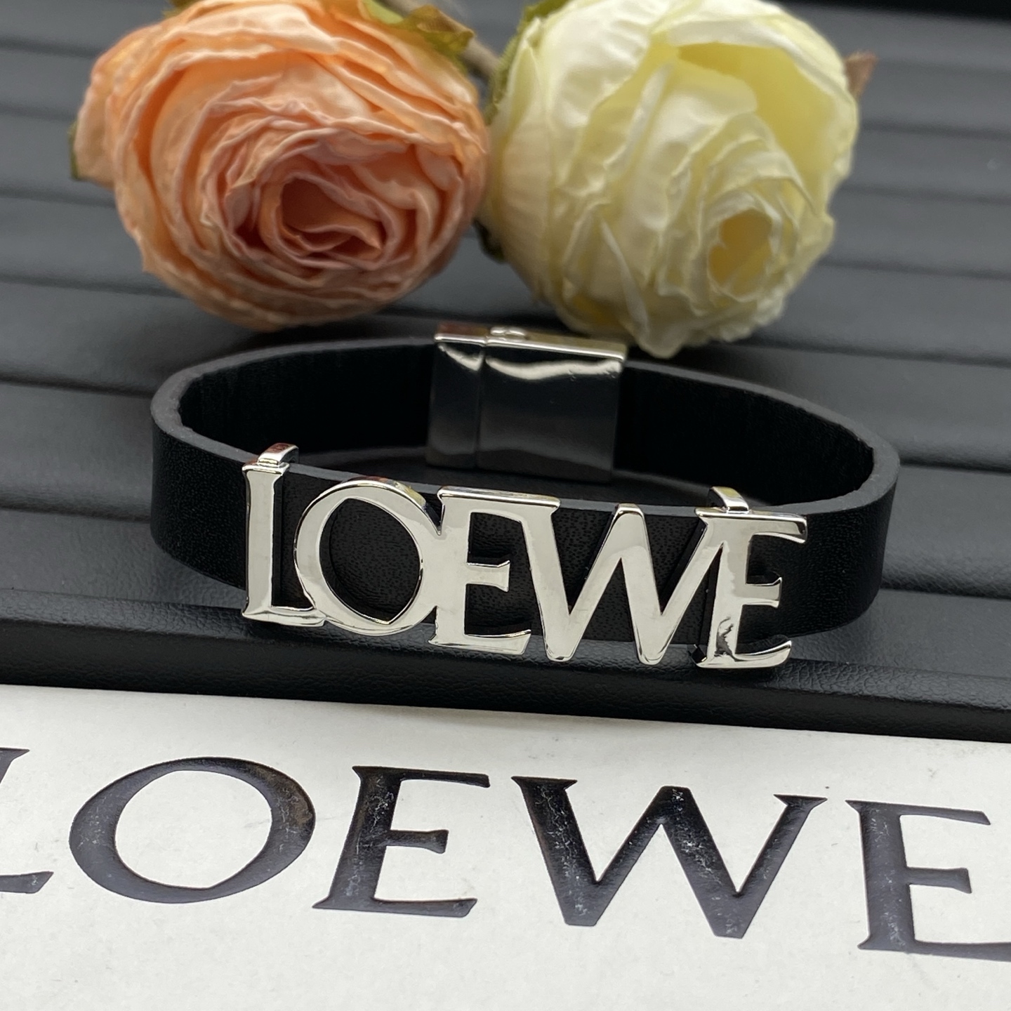 Loewe Jewelry Bracelets Monogram Leather Bracelet