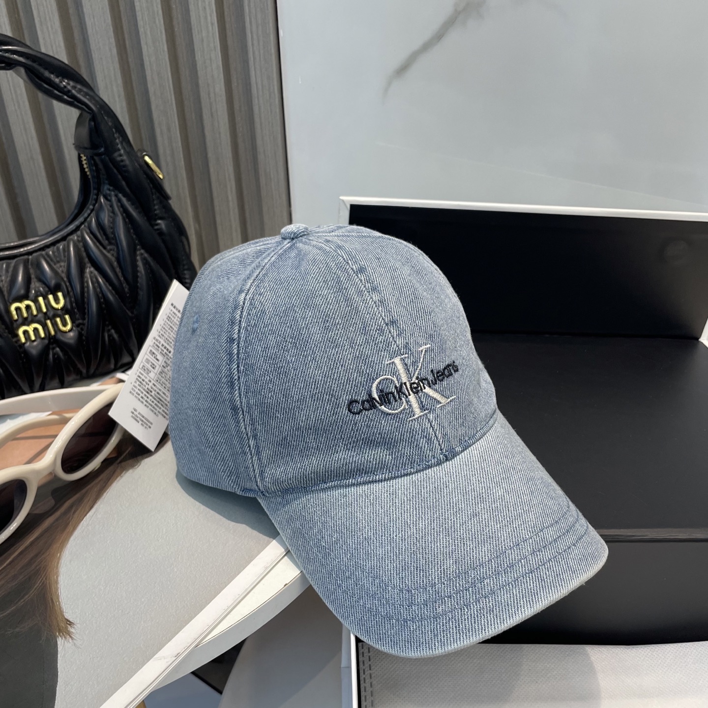 CK Hat Embroidered Denim Baseball Cap Accessories