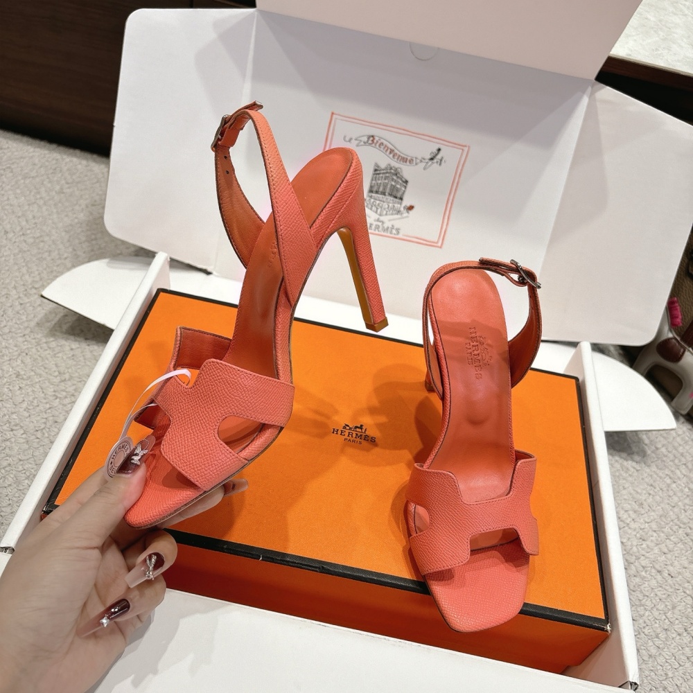 Hermes Shoes Sandals Epsom Leather 10.5CM