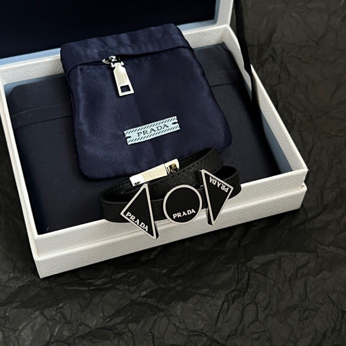 Prada Jewelry Bracelets Handmade leather bracelet elegant and stylish