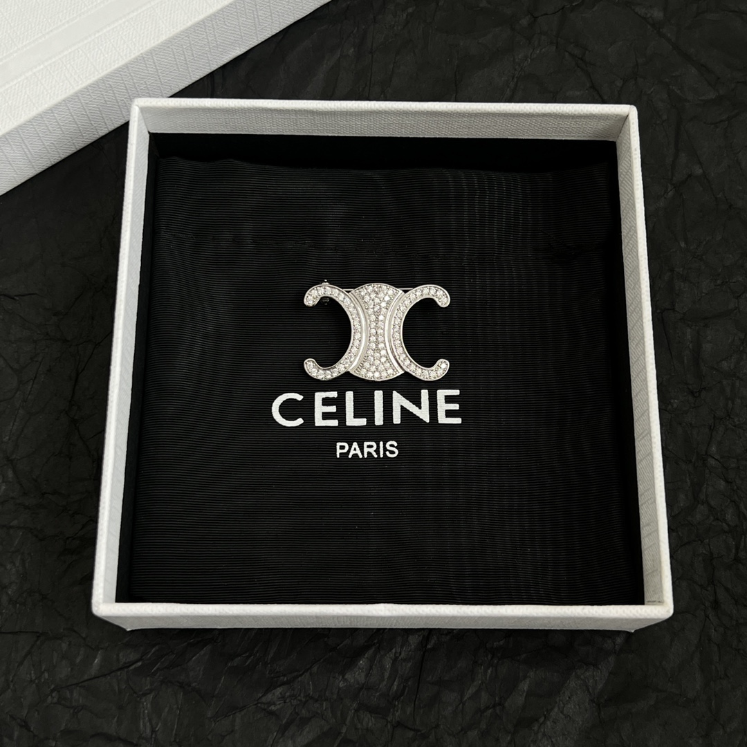 Celine Jewelry Brooches Arc de Triomphe Fine Drill