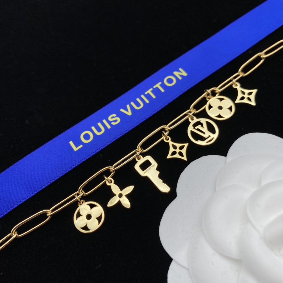 Louis Vuitton Jewelry Bracelets  letter key fashion temperament necklace bracelet