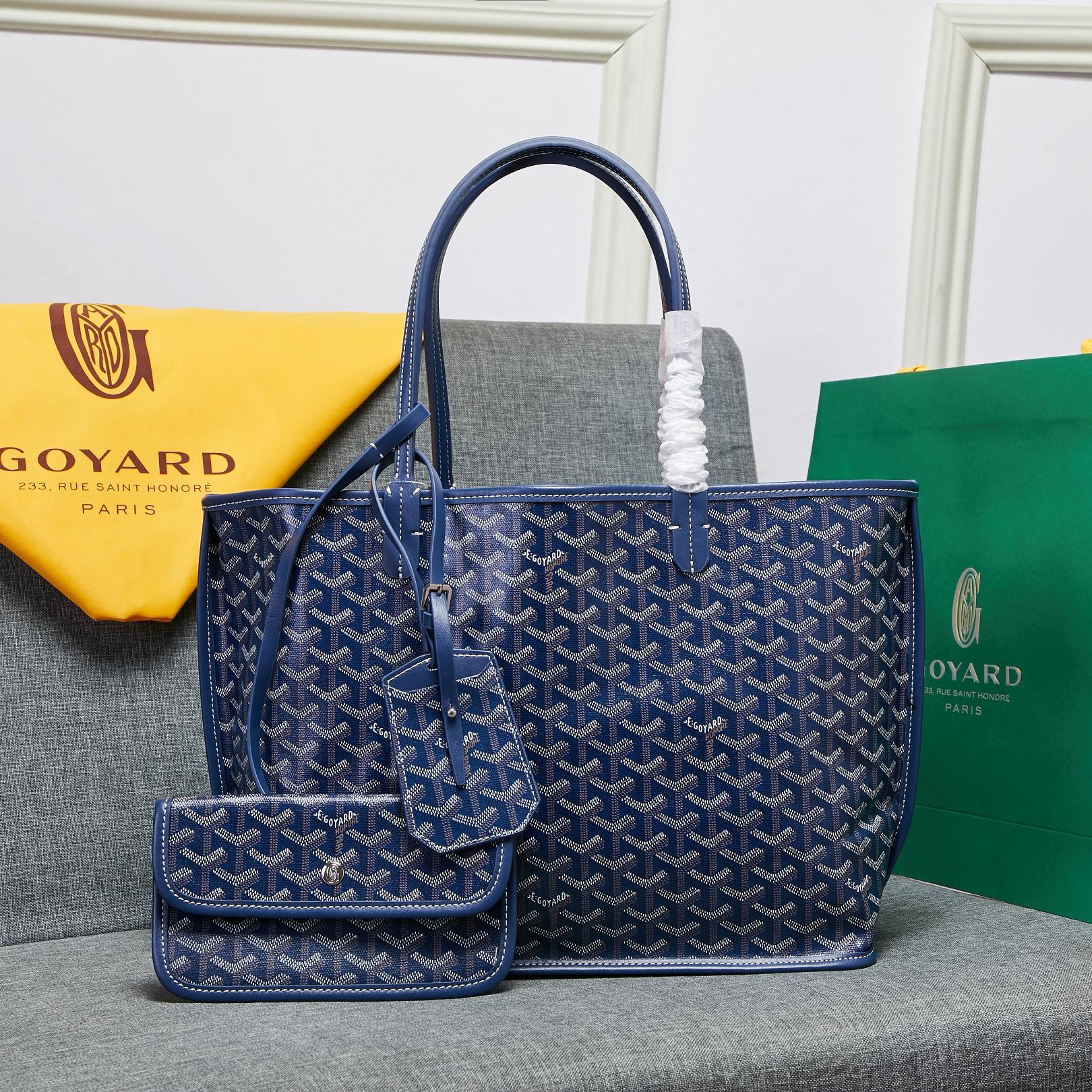 Goyard Double-sided leather shopping bag