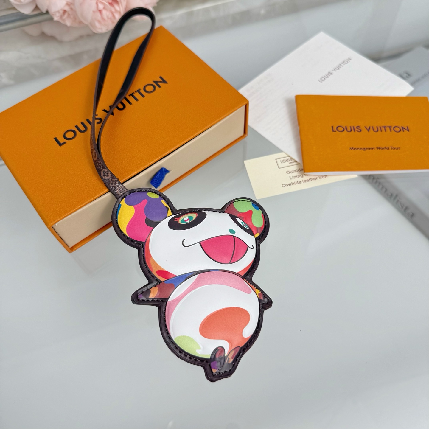 Louis Vuitton Key Chain LV X TM Superflat Panda Leather Bag Keychain Accessories