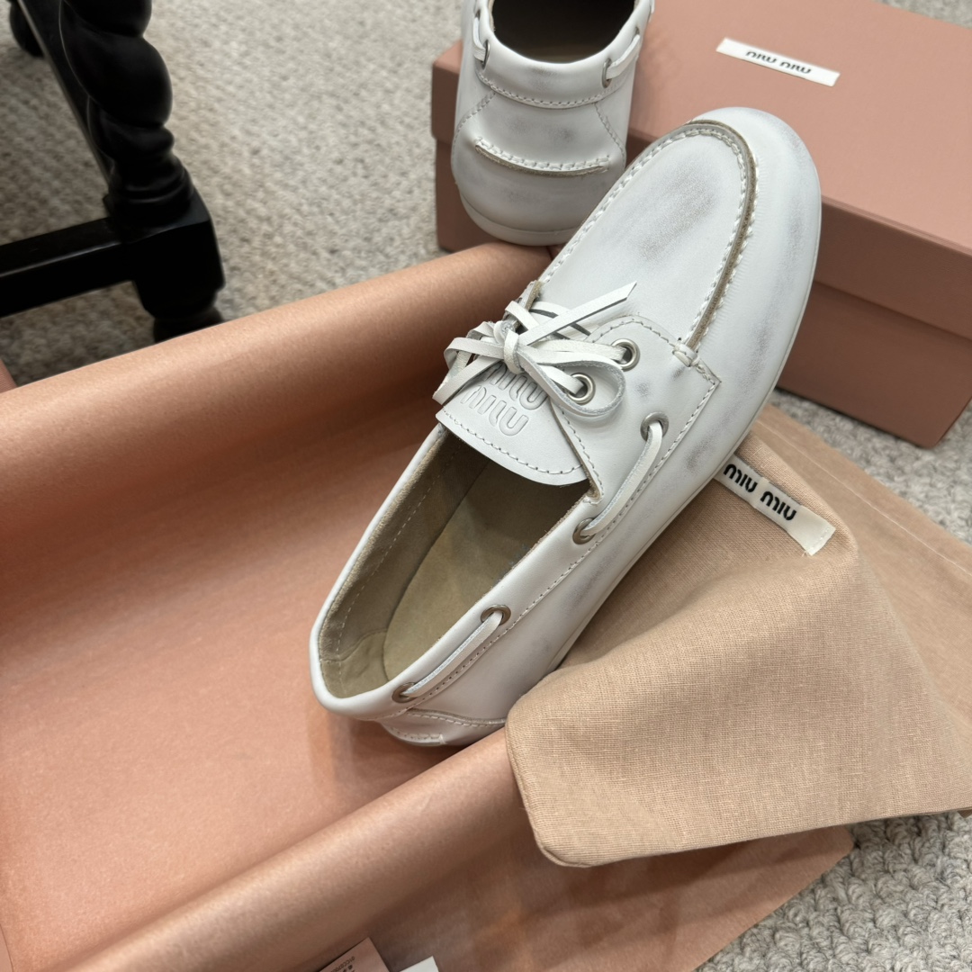 Miu Miu Shoes Leather Shoes Cowhide