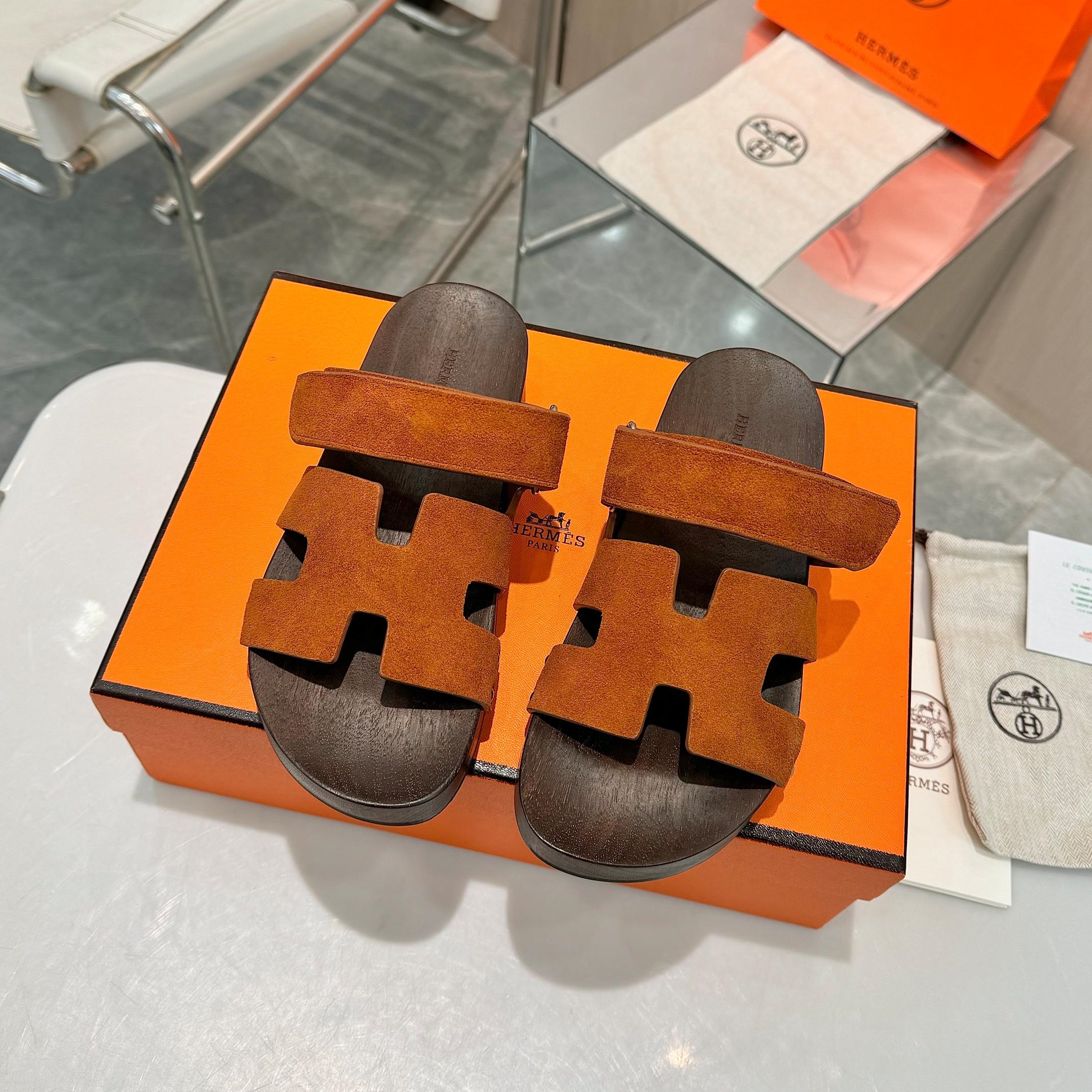 Hermes Shoes Wooden clogs, women's slippers