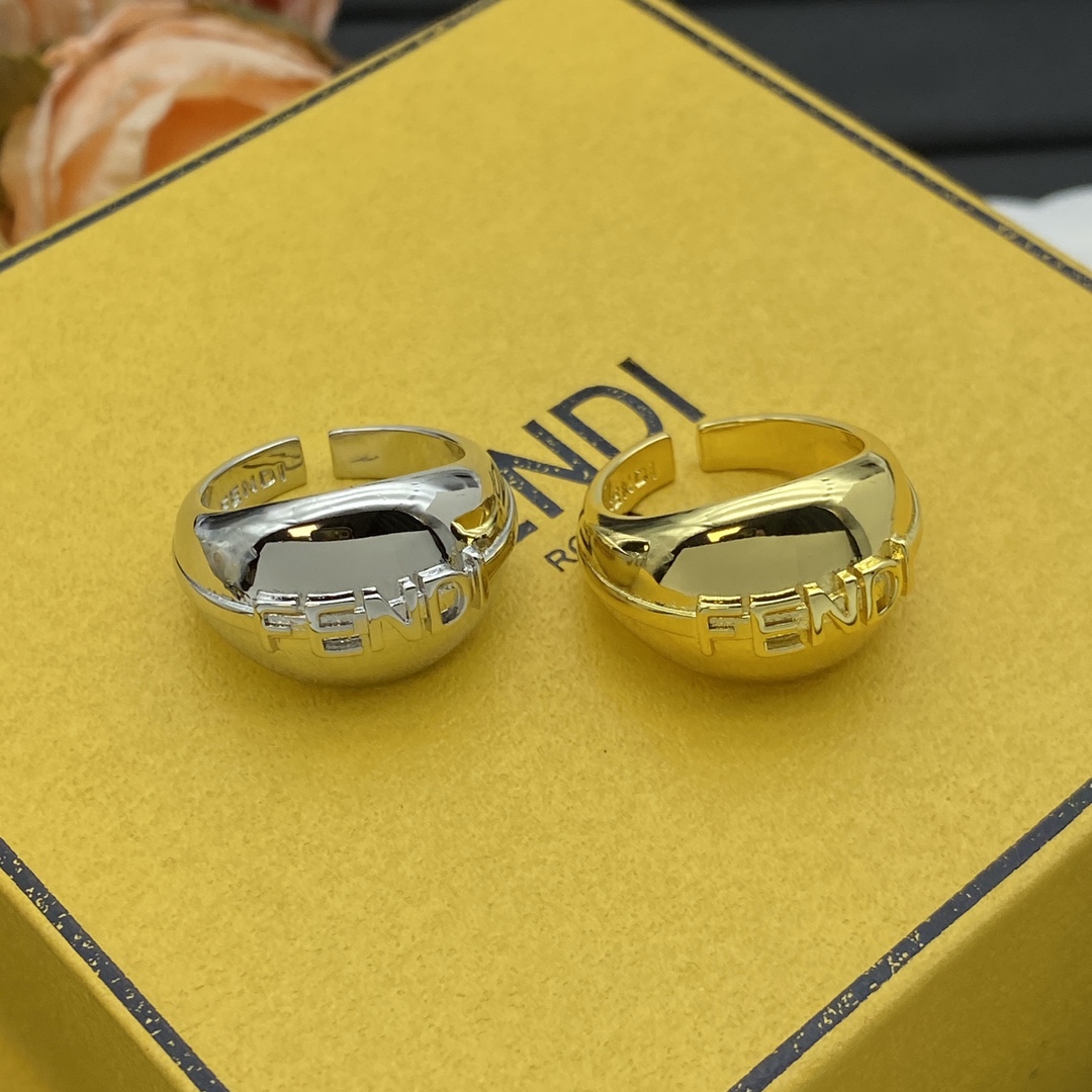 Fendi Jewelry Rings Wide Letter