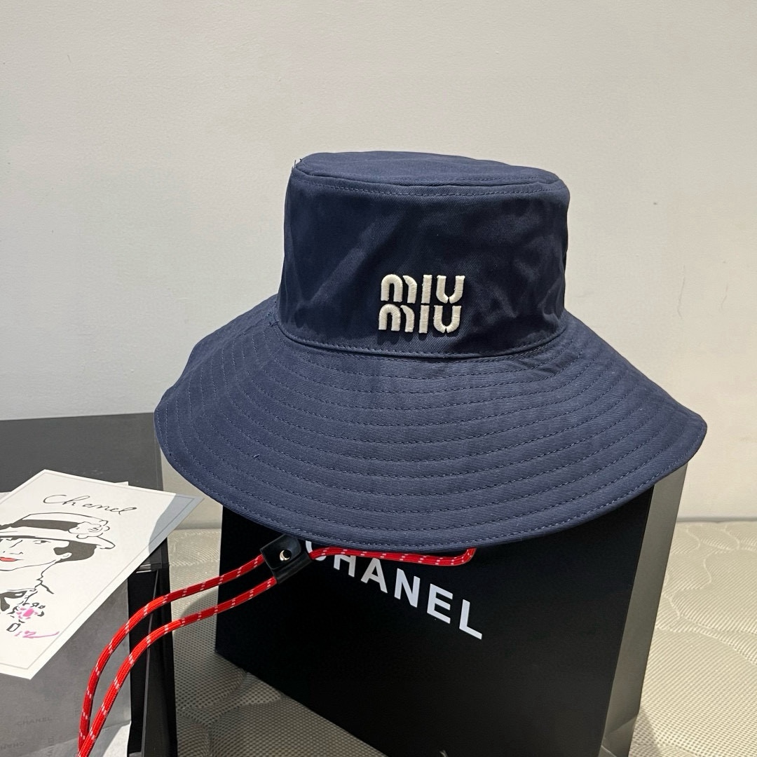 Miu Miu Hat Embroidered Bucket Hat 57cm Accessories