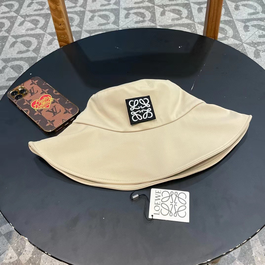 Loewe Hat Long-Brim Simple Sun Bucket Hat Accessories