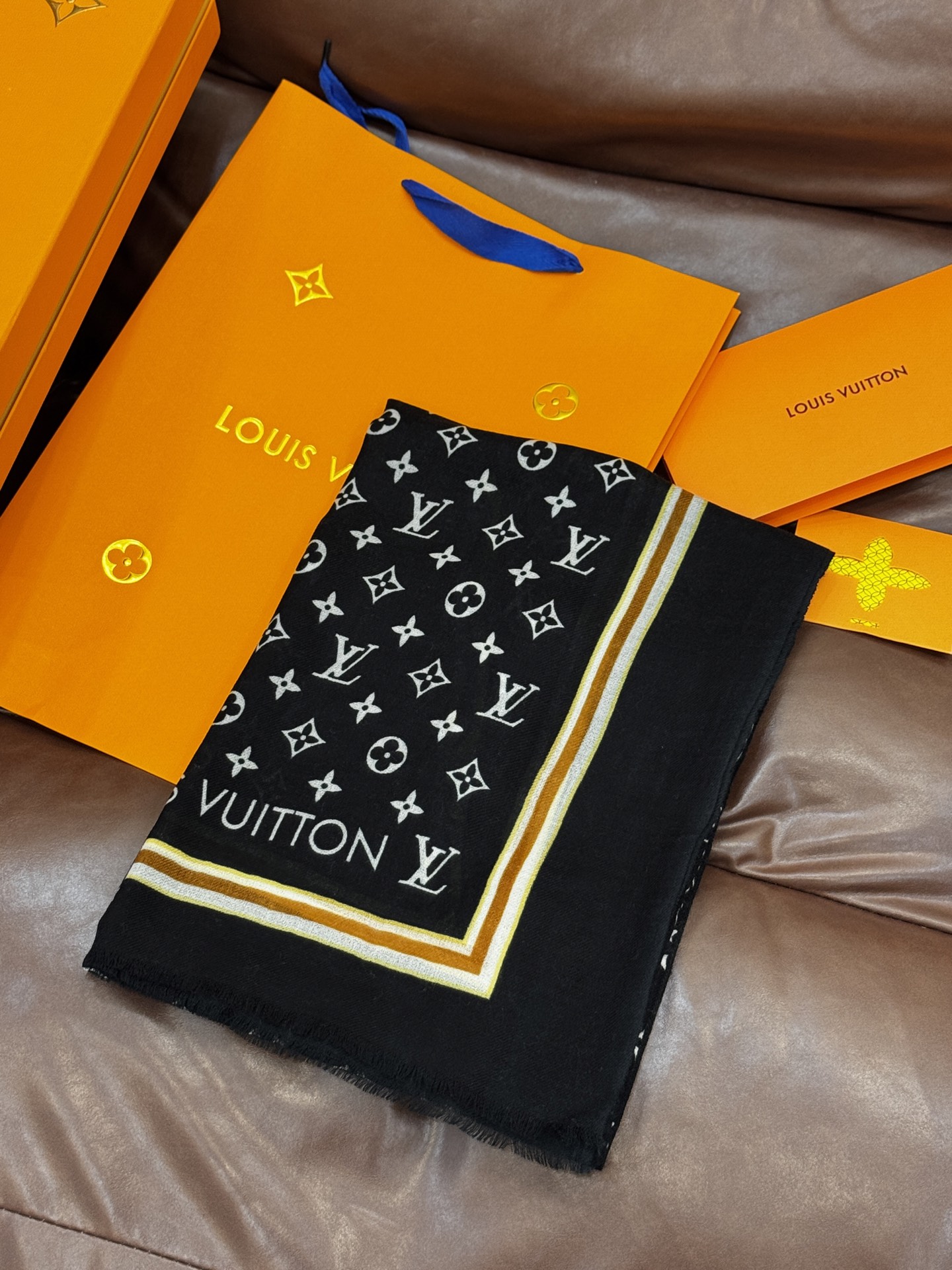 Louis Vuitton Scarf Monopoly Pattern Scarf Cashmere 100*200cm Accessories