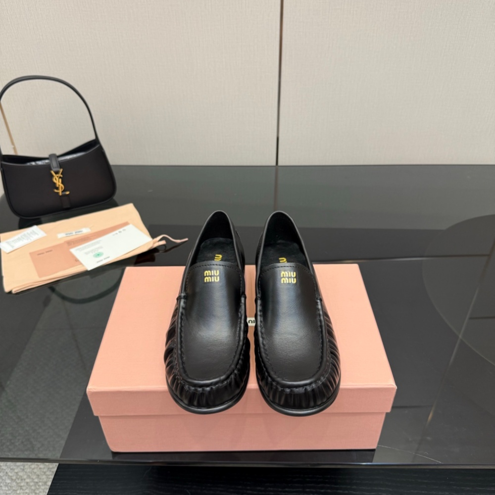 Miu Miu Shoes Loafers Leather