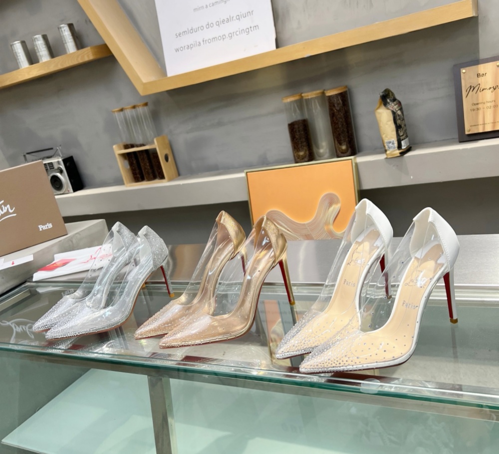 Christian Louboutin Shoes Transparent crystal diamond high heels