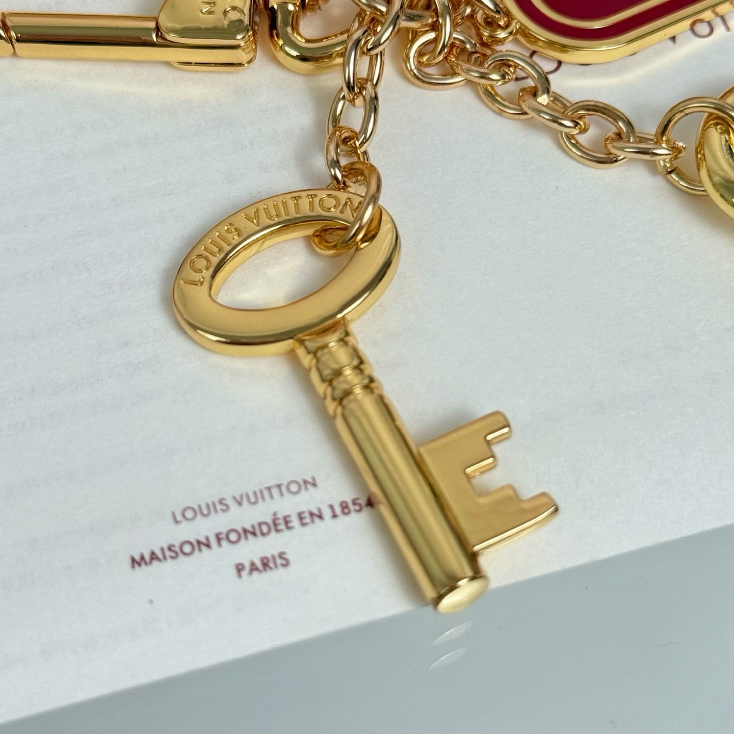 Louis Vuitton Key Chain Lock Key Brand Multi-Element Chain Pendant Keychain Pendant Accessories