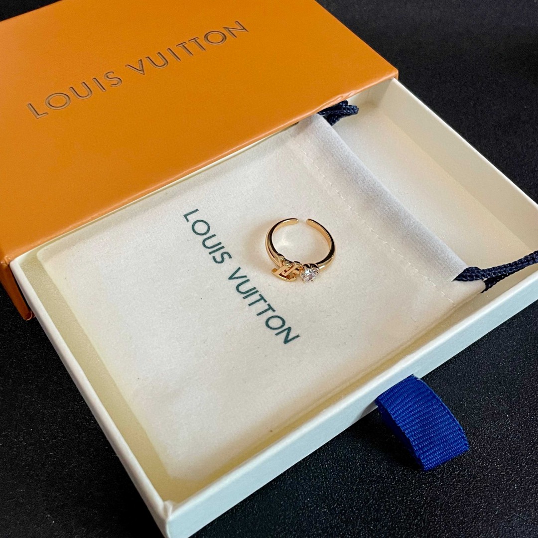 Louis Vuitton Jewelry Rings Imported diamond zircon series modeling ring