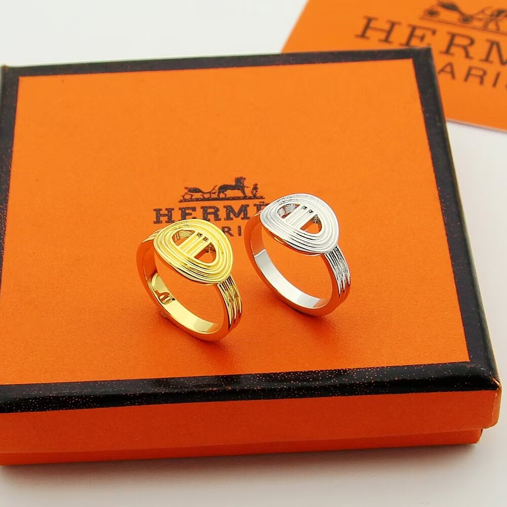 Hermes Jewelry Rings Pig nose element ring