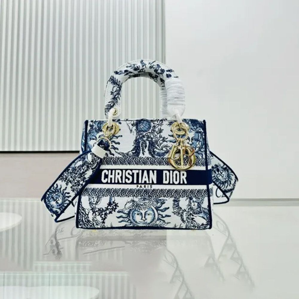 10A + top quality Dior Medium Lady D-Lite Bag 9920 LM003 24cm