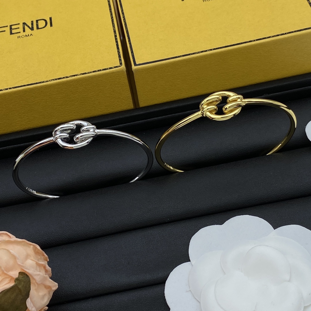 Fendi Jewelry Bangle Open Trip Design