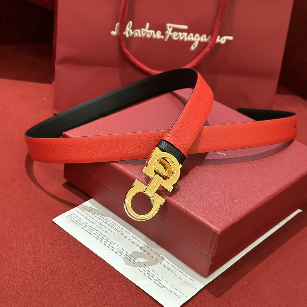 FERRAGAMO Belt 005 22PJ081 2.5cm
