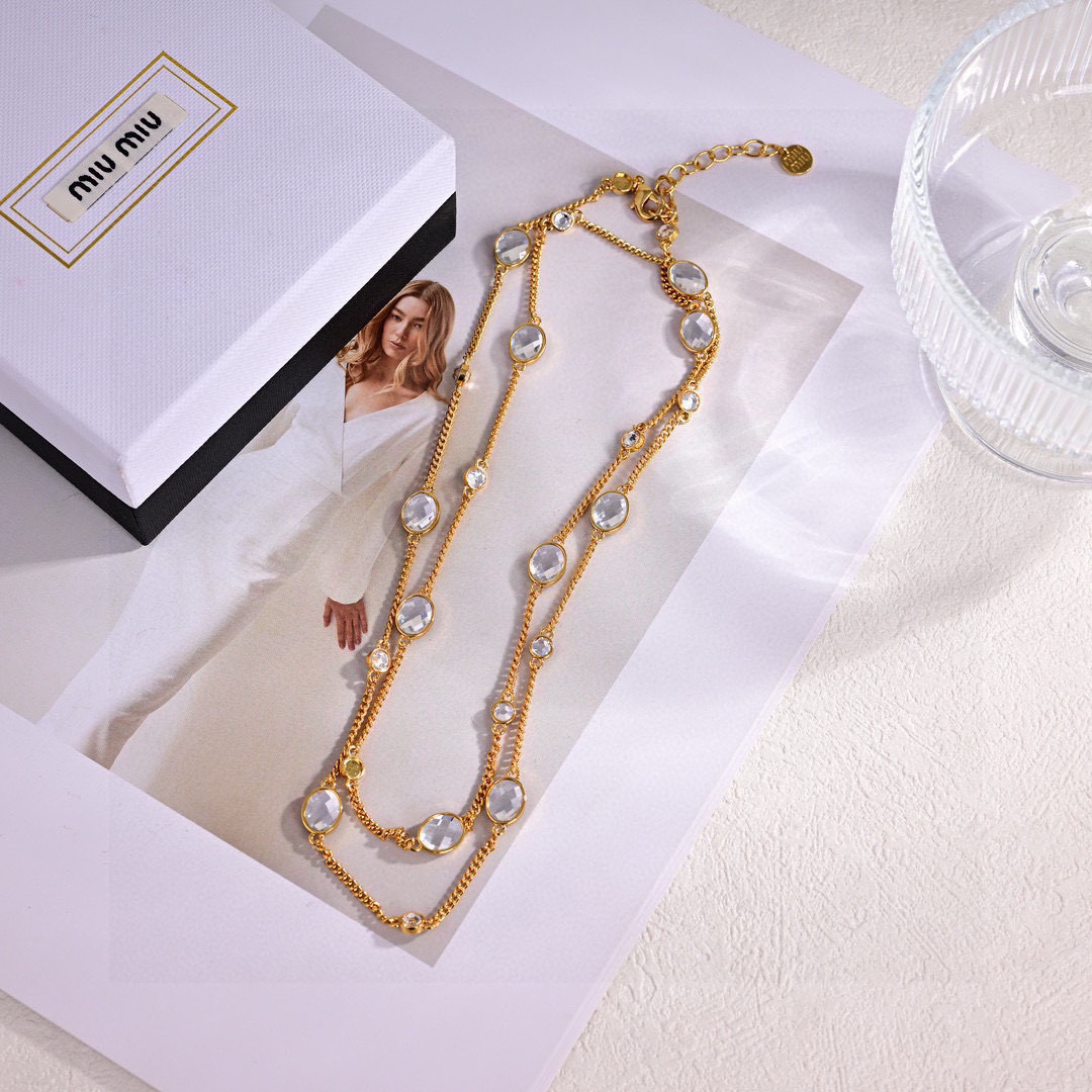 Miu Miu Jewelry Necklace letter necklace