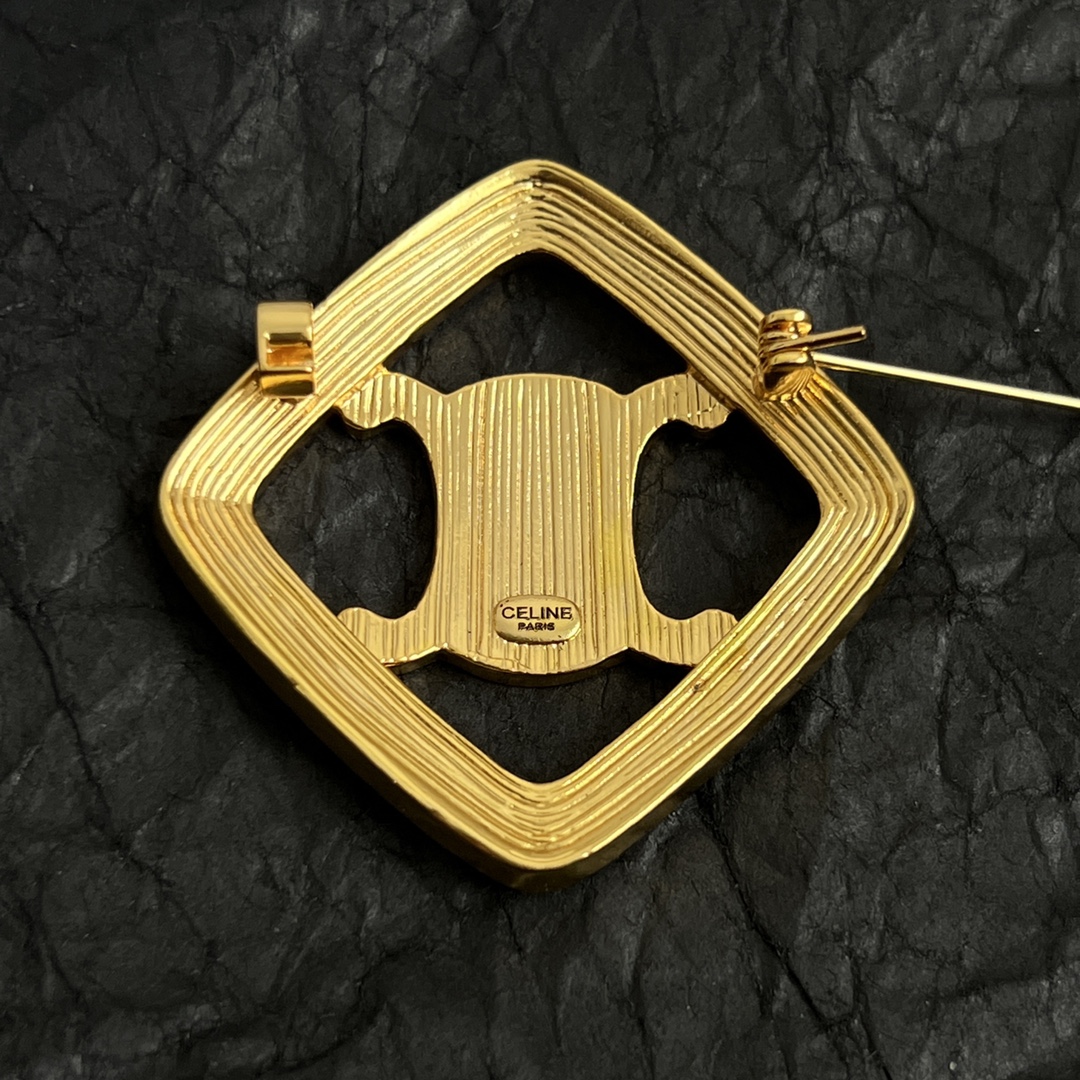 Celine Jewelry Brooches Arc de Triomphe Hollow