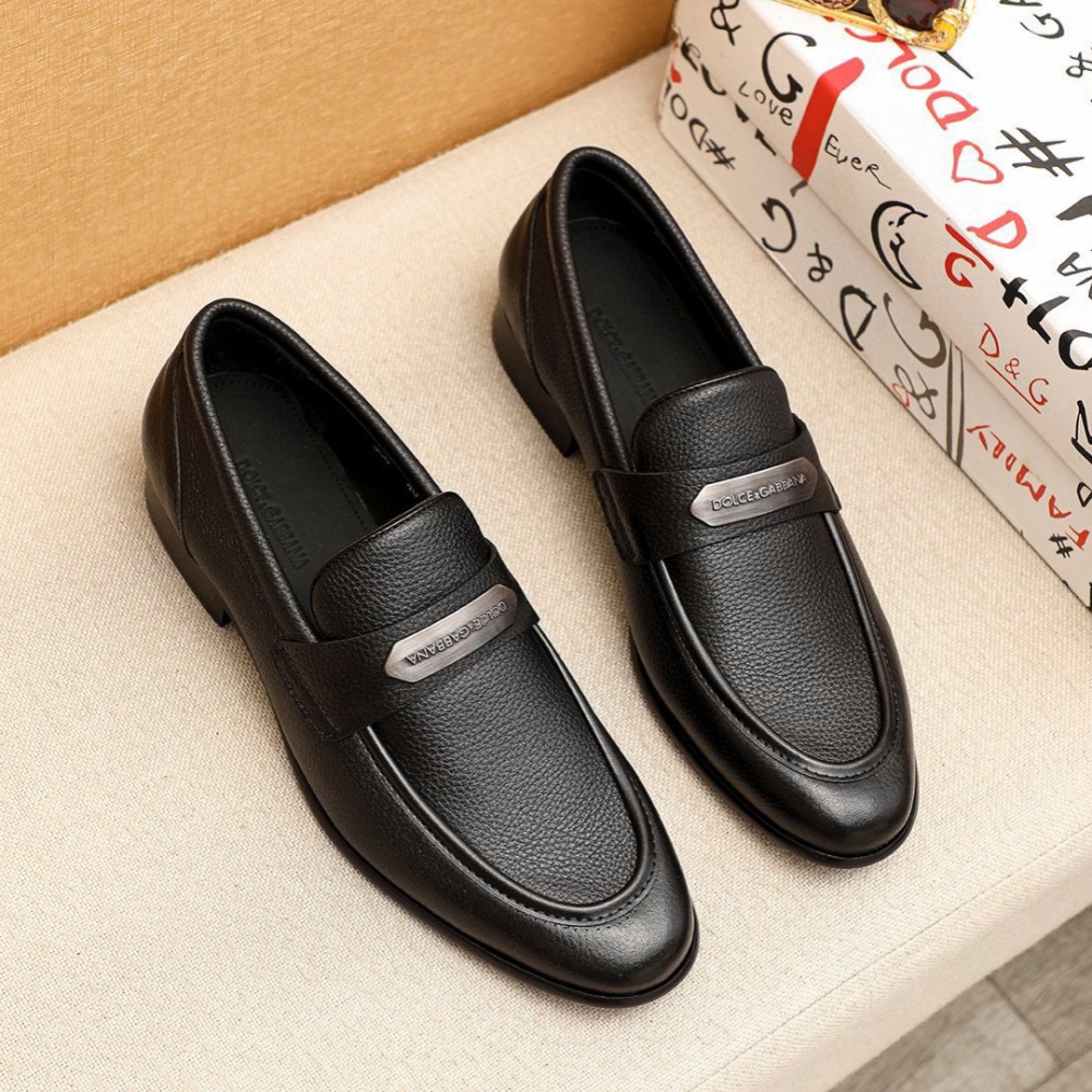 D&G Shoes Leather Shoes Imported Top-Grain Cowhide