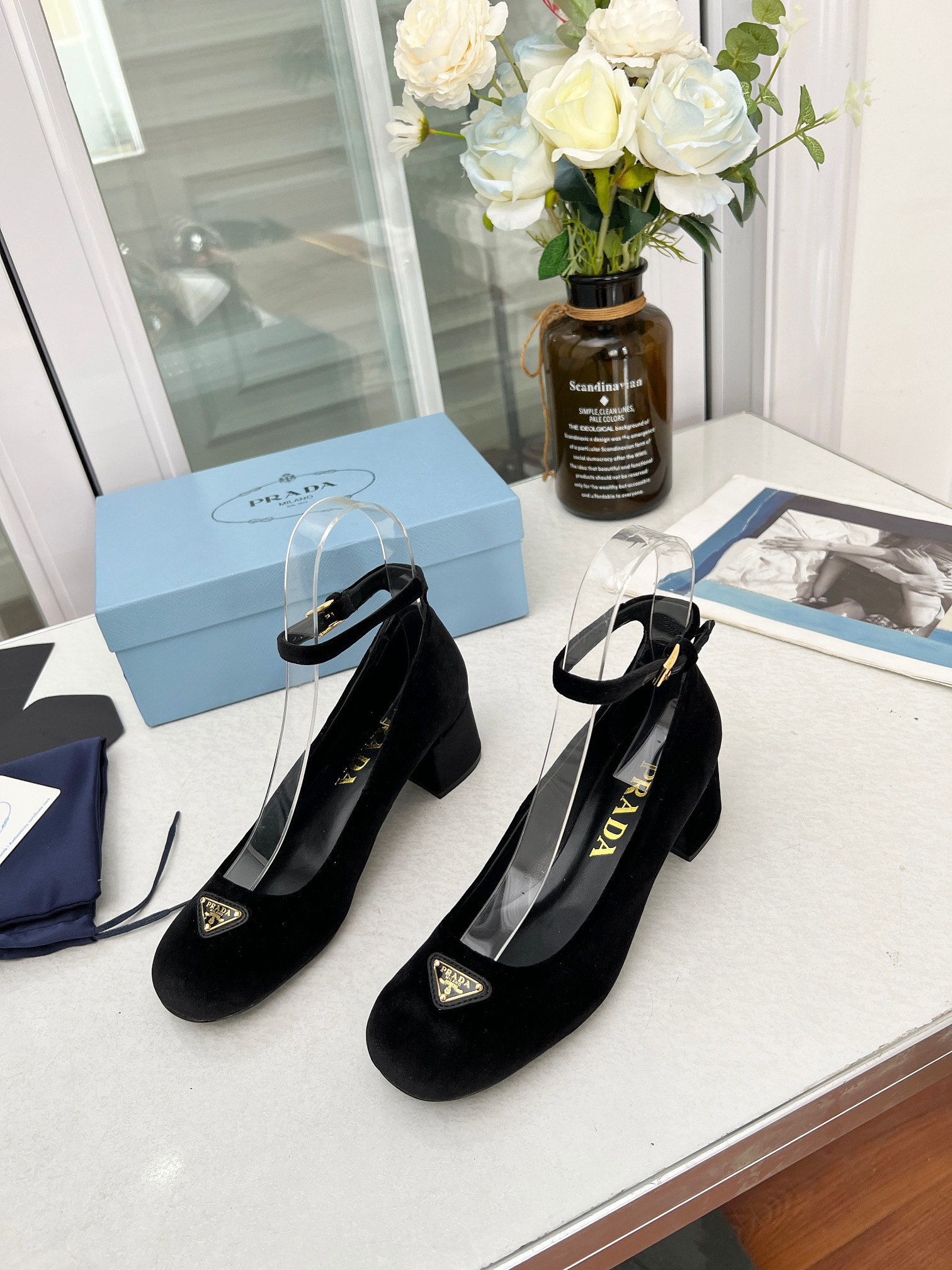 Prada Shoes New Mary Jane Coarse Heels