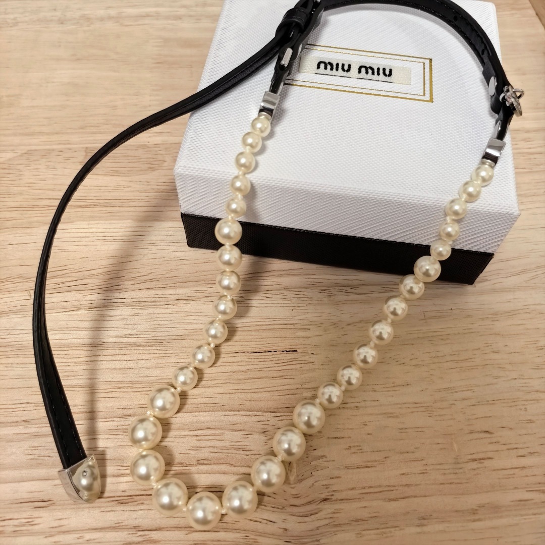 Miu Miu Jewelry Necklace Pearl Necklace