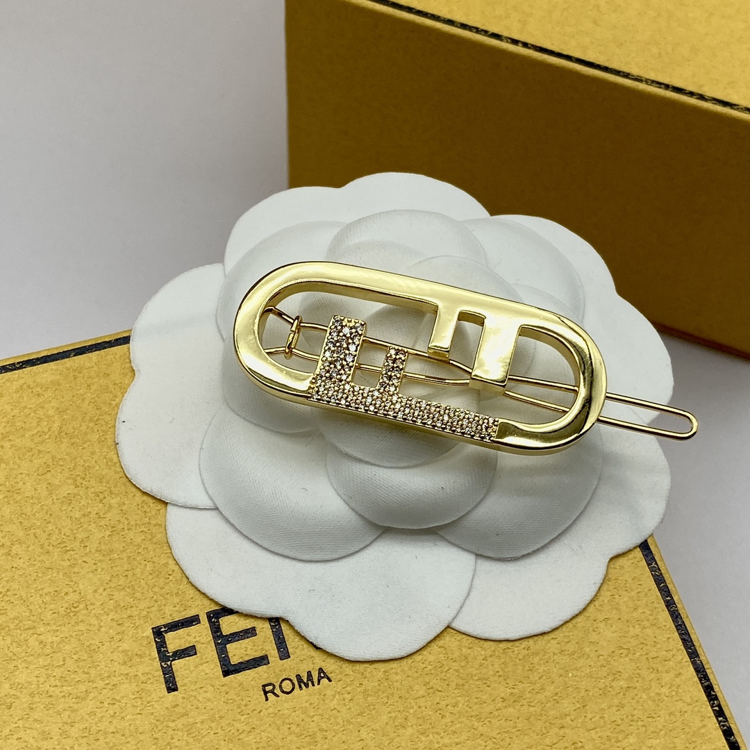 Fendi Jewelry Hairpin letter hollow design hairpin