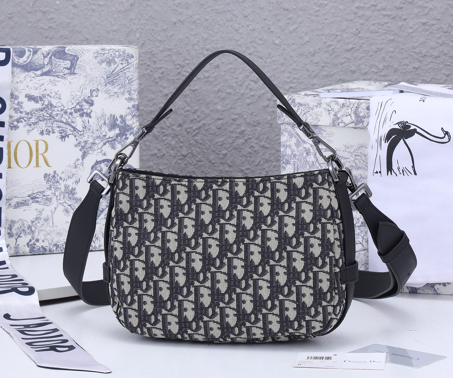 Mini Saddle Soft bag Blue print 1090 XB002 24cm