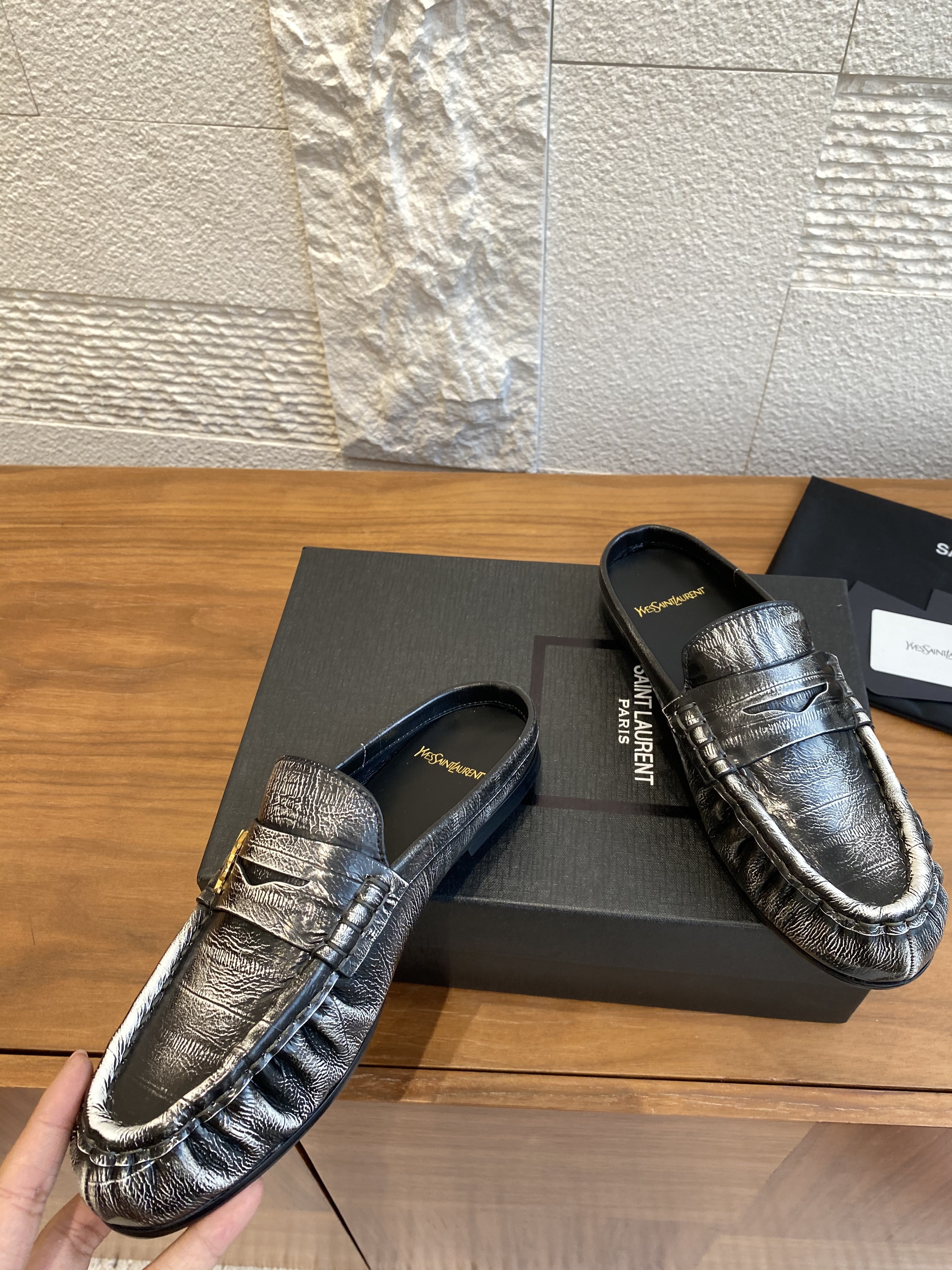 Saint Laurent Shoes Loafers Cowhide