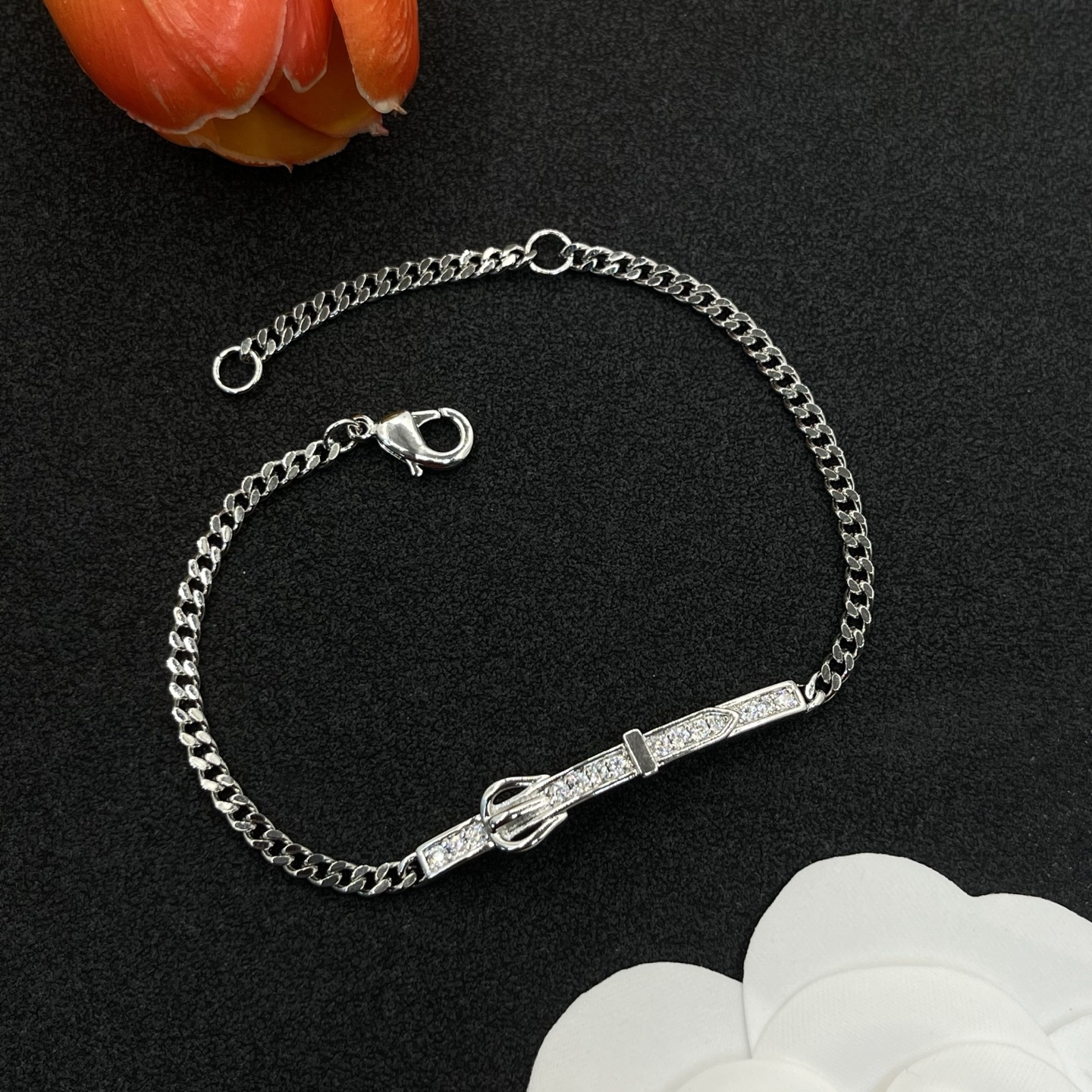 Hermes Jewelry Bracelets  Fine Diamond Strip