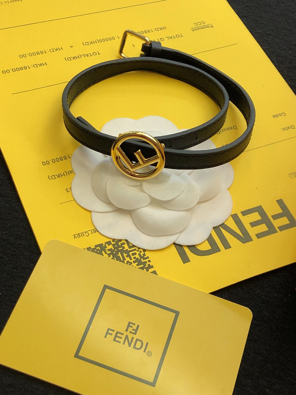 Fendi Jewelry Bangle Little Monster Leather