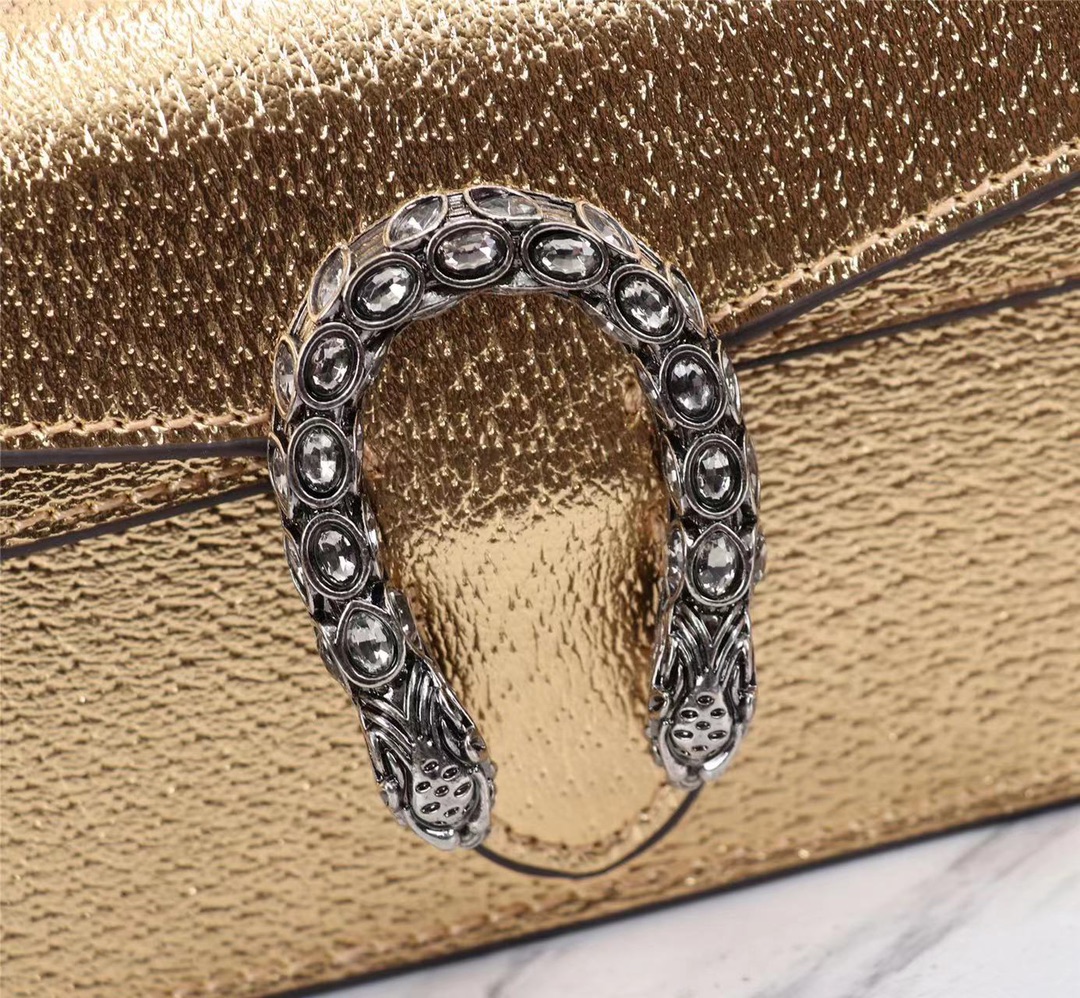 Dionysus Super Mini Bag Gold 476432 LM051 16.5cm