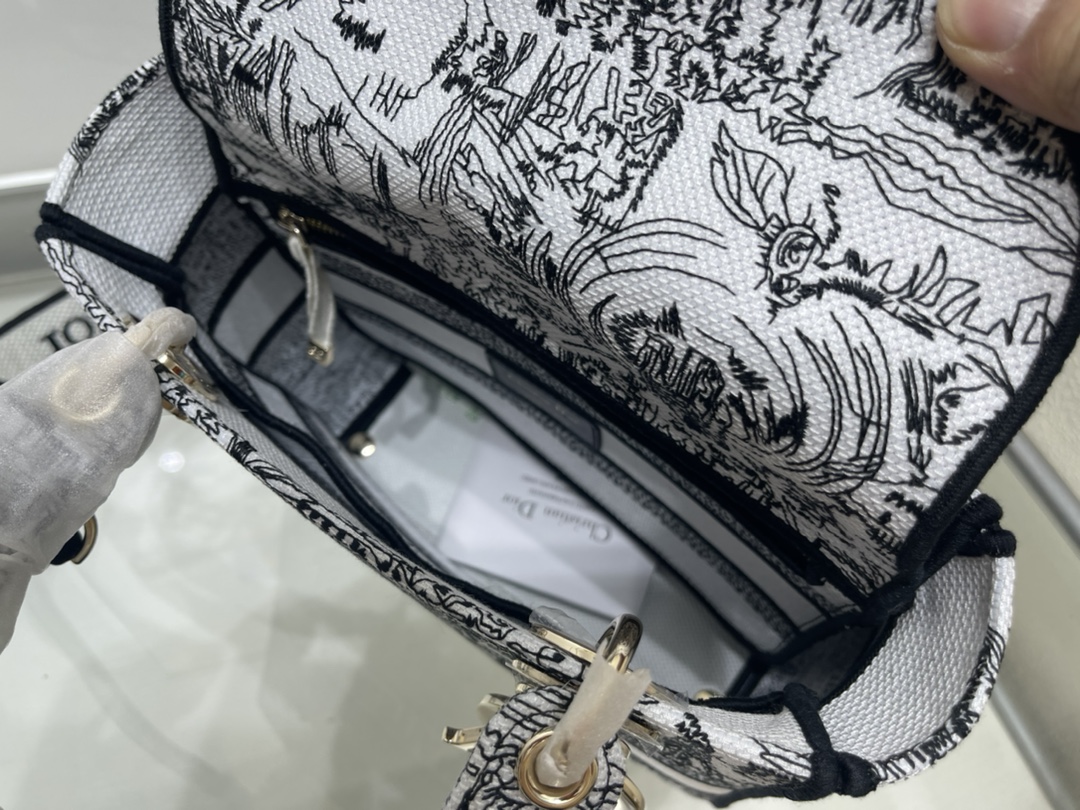 10A + top quality Dior Medium Lady D-Lite Bag 9920 LM003 24cm