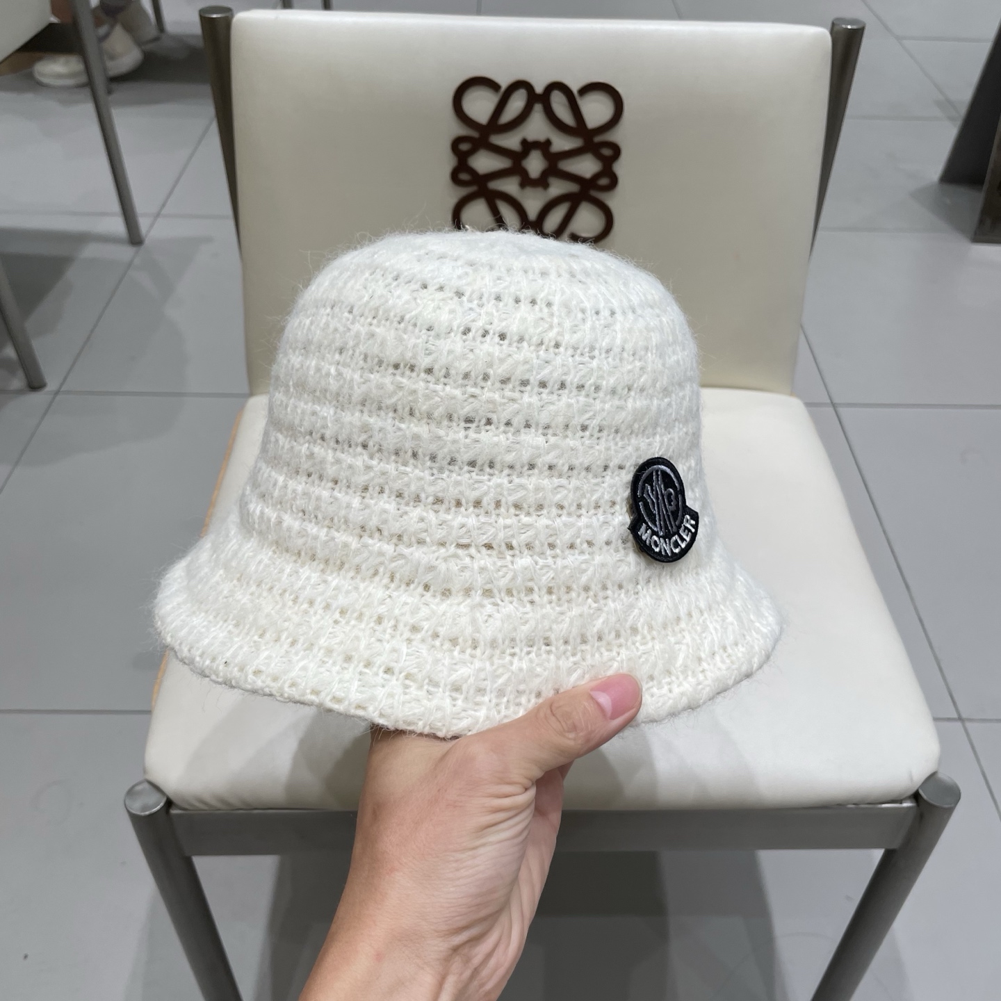 Moncler Hat Woven Wool Bucket Hat Accessories