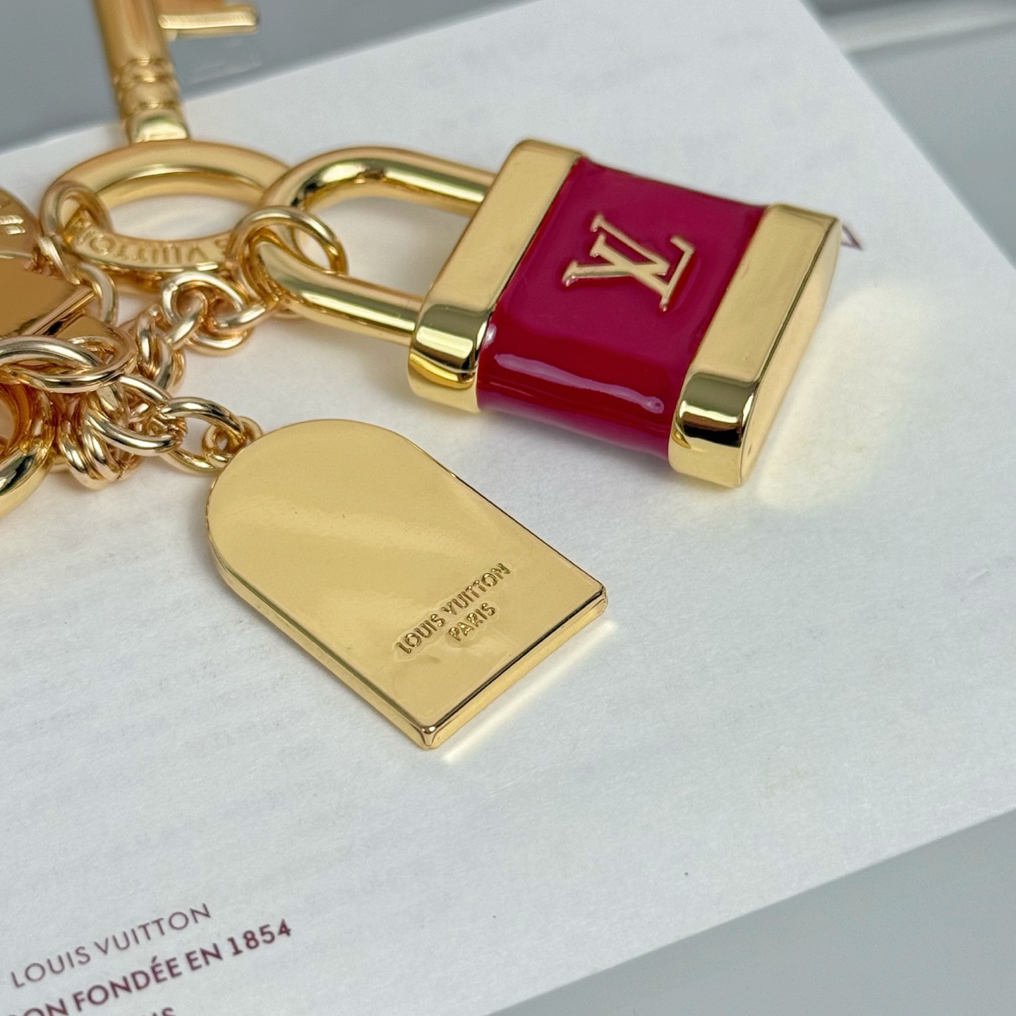 Louis Vuitton Key Chain Lock Key Brand Multi-Element Chain Pendant Keychain Pendant Accessories