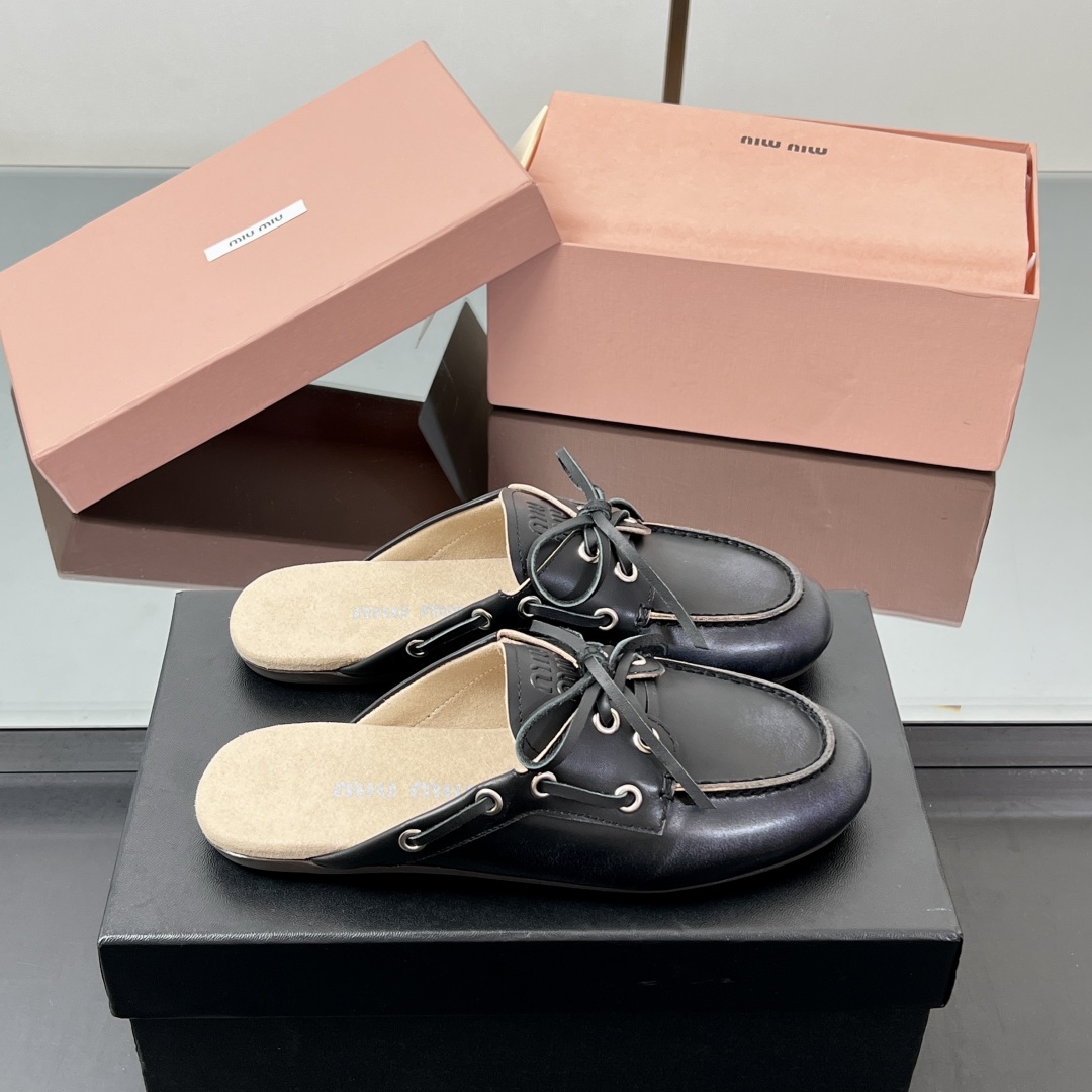 Miu Miu Shoes Leather Shoes Cowhide